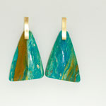 Boucles d'oreilles or jaune chrysocolles