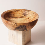 Schale gestocktes Holz 19/6 cm Obj 9/1