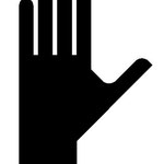 Die Hand als Symbol / Tusche auf Zeichenkarton