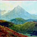 Dintorni lago di Garda, 30X40 - 1955- olio su cartoncino telato