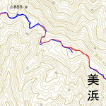 報告　2022.5.2. 庄部谷山への尾根に作られた林道の軌跡。標高860ｍのピークが３本目の風況観測塔予定地ではないか？