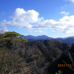 岩屋からの竜ガ岳等の遠望