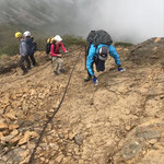 赤岳山頂への登り