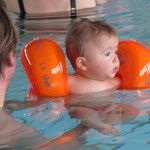 Ich brauche eigentlich keine Schwimmflügel.