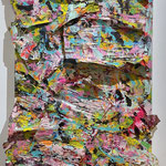 PINK PASTA | 2020 | SCULPTURE PAINTING | MIXEDMEDIA ON PAPER GLUED ON CANVAS | 140 x 90 | 3.500,00€