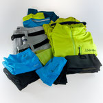 Clothing items: Functional wear as pants, shorts, midlayer fleece, shirts, underwear and trekking compression socks