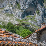 View on Upper Bulnes village, Picos de Europa National Park