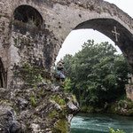 Fisherman at Roman bridge, Cangas de Onís