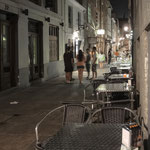 Empty night life streets of the historical center in the early morning