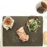 Dinner time of modern pilgrim