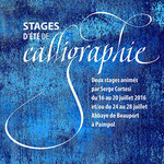 Affiche pour un stage de calligraphie - © Serge Cortesi