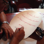 Calligraphie pour la boutique de stylos Plume & Bille - © Serge Cortesi