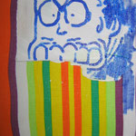 GLORY FOR THE ARTIST (serie of 21pieces) 20x20cm Acrylic & markers on fabric 2007