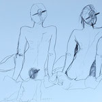 Eva Hradil, Aktzeichnung 2025, 42 x 59,4 cm, Bleistift auf Papier