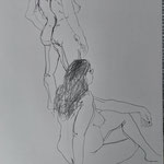 Eva Hradil, Aktzeichnung 2025, 59,4 x 42 cm, Bleistift auf Papier