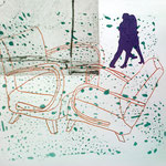 Eva Hradil "dancing couple" Serigrafie