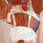 Eva Hradil "TT Sessel" 2012, Eitempera auf Halbkreidegrund auf Leinwand, 90 x 80 cm