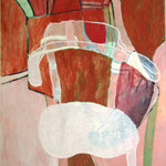 Eva Hradil "TT Sessel" 2012, Eitempera auf Halbkreidegrund auf Leinwand, 90 x 80 cm
