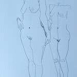 Eva Hradil, Aktzeichnung 2025, 59,4 x 42 cm, Bleistift auf Papier