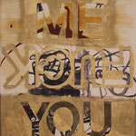 Eva Hradil "Me Fuck You" 2014 Eitempera auf Halbkreidegrund auf Leinwand, 50 x 45 cm