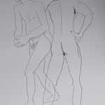 Eva Hradil, Aktzeichnung 2025, 59,4 x 42 cm, Bleistift auf Papier