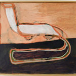 SOLD Eva Hradil "Freischwinger" 2008-2018, Eitempera auf Halbkreidegrund auf Leinwand, 45 x 50 cm