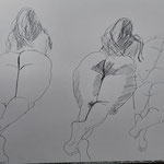 Eva Hradil, Aktzeichnung 2025, 42 x 59,4 cm, Bleistift auf Papier