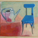Eva Hradil "Rot Grün Gelb Blau" 2024, Eitempera auf Halbkreidegrund auf Leinwand, 30 x 33 cm