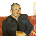 Eva Hradil, "Spallo Kolb" 1998, Öl auf LW, 70 x 70 cm, aus der Portraitserie BEGEGNUNGEN