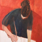Eva Hradil "konzentriert arbeiten" 2003 Öl und Eitempera auf LW, 90 x 80 cm