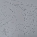 Eva Hradil, Aktzeichnung 2025, 59,4 x 42 cm, Bleistift auf Papier