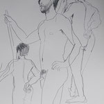 Eva Hradil, Aktzeichnung 2025, 42 x 59,4 cm, Bleistift auf Papier