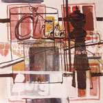 Eva Hradil "Wien I" 2010, Eitempera auf Leinwand, 150 x 130 cm