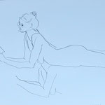 Eva Hradil, Aktzeichnung 2025, 42 x 59,4 cm, Bleistift auf Papier