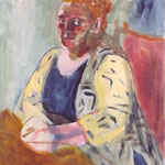 Eva Hradil, "Barbara Wally", 2000, Acryl auf LW, 90 x 80 cm, gemalt während Intern. Sommerakademie f. bild. Kunst, Salzburg