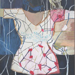 Eva Hradil "Don't touch art, art touches you", Eitempera auf Halbkreidegrund auf Leinwand, 90 x 80 cm