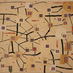 Eva Hradil "Gefüge I" Eitempera, Papier, Bleistift auf Molino 50 x 60 oder 60 x 50 cm