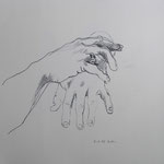 Eva Hradil aus "Hände" 40 x 40 cm