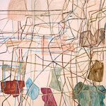 SOLD Eva Hradil "Ohne Titel" Eitempera auf Halbkreidegrund auf Leinwand 130 x 110 cm ARTOTHEK KREMS