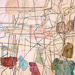 SOLD Eva Hradil "Ohne Titel" Eitempera auf Halbkreidegrund auf Leinwand 130 x 110 cm ARTOTHEK KREMS