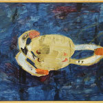 Eva Hradil "Hermit Crabs" 2019 Eitempera auf Halbkreidegrund auf LW, 80 x 90 cm