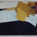 Eva Hradil "Sofa" 1995, Pigmente und Acrylbinder auf Leinwand, 80 x 90 cm