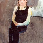 Eva Hradil, "Alexandra Baumgartner" 2003, Eitempera auf LW, 150 x 110 cm, aus der Diplomarbeit "an- und abwesende Modelle"