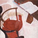 SOLD Eva Hradil "XXX" Eitempera und Öl auf Halbkreidegrund auf Leinwand, 80 x 90 cm