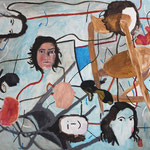 Eva Hradil "I, me and mine" Eitempera auf Halbkreidegrund auf Leinwand, 110 x 130 cm