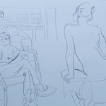 Eva Hradil, Aktzeichnung 2025, 42 x 59,4 cm, Bleistift auf Papier