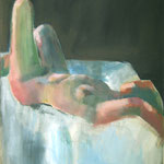 SOLD Eva Hradil "Gomera Akt" Pigmente und Arcrylbinder auf Leinwand 90 x 70 cm