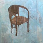 Eva Hradil "Hausfrauenkunst" 2004/2010, Eitempera und Öl auf Leinwand, 200 x 210 cm