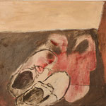 Eva Hradil "Schuhe im Raum" Öl auf Leinwand 50 x 60 cm