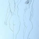 Eva Hradil, Aktzeichnung 2025, 59,4 x 42 cm, Bleistift auf Papier